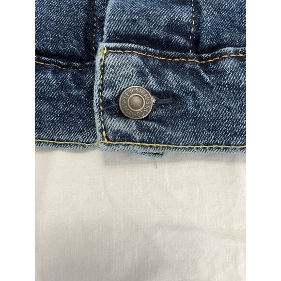 Levi Strauss Men's Dark Blue Denim Trucker Jean Jacket Size XL #72334 Buttons - Picture 3 of 13